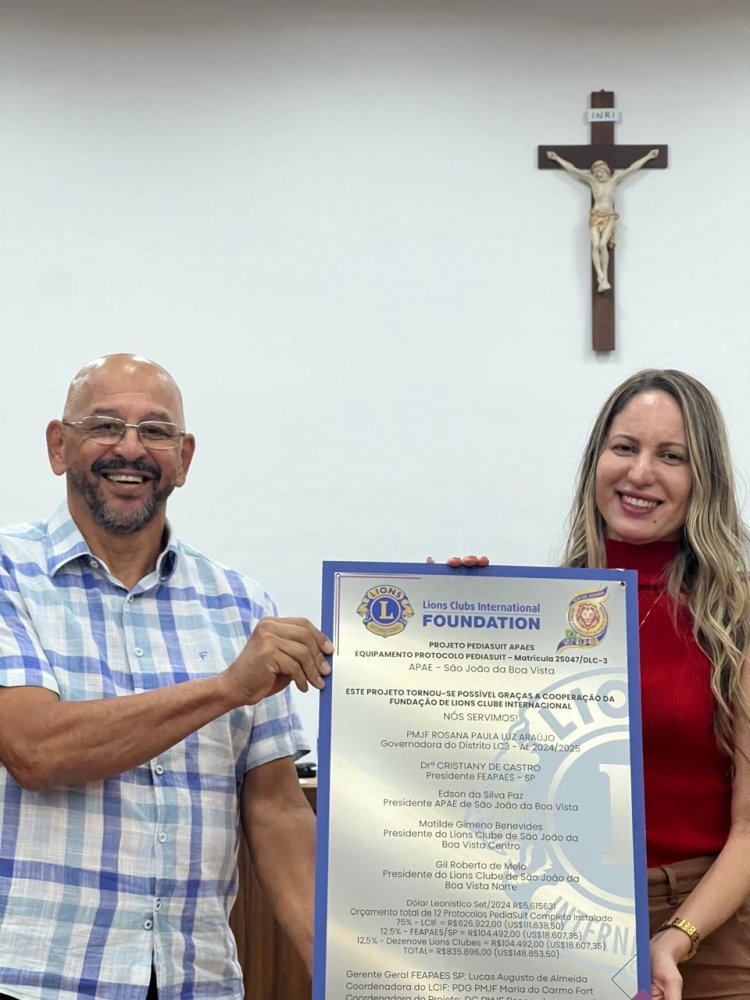 Projeto PediaSuit: FEAPAES-SP e Lions Clube celebram entrega solene de equipamentos em Conchal