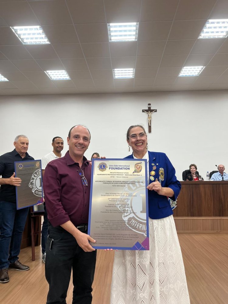 Projeto PediaSuit: FEAPAES-SP e Lions Clube celebram entrega solene de equipamentos em Conchal