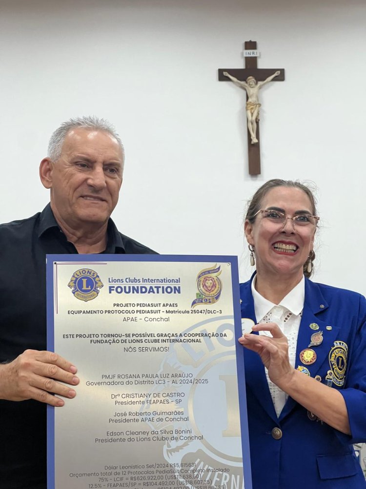 Projeto PediaSuit: FEAPAES-SP e Lions Clube celebram entrega solene de equipamentos em Conchal