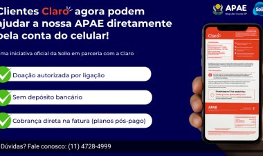 APAE de Mogi das Cruzes agora pode ser ajudada via conta de celular