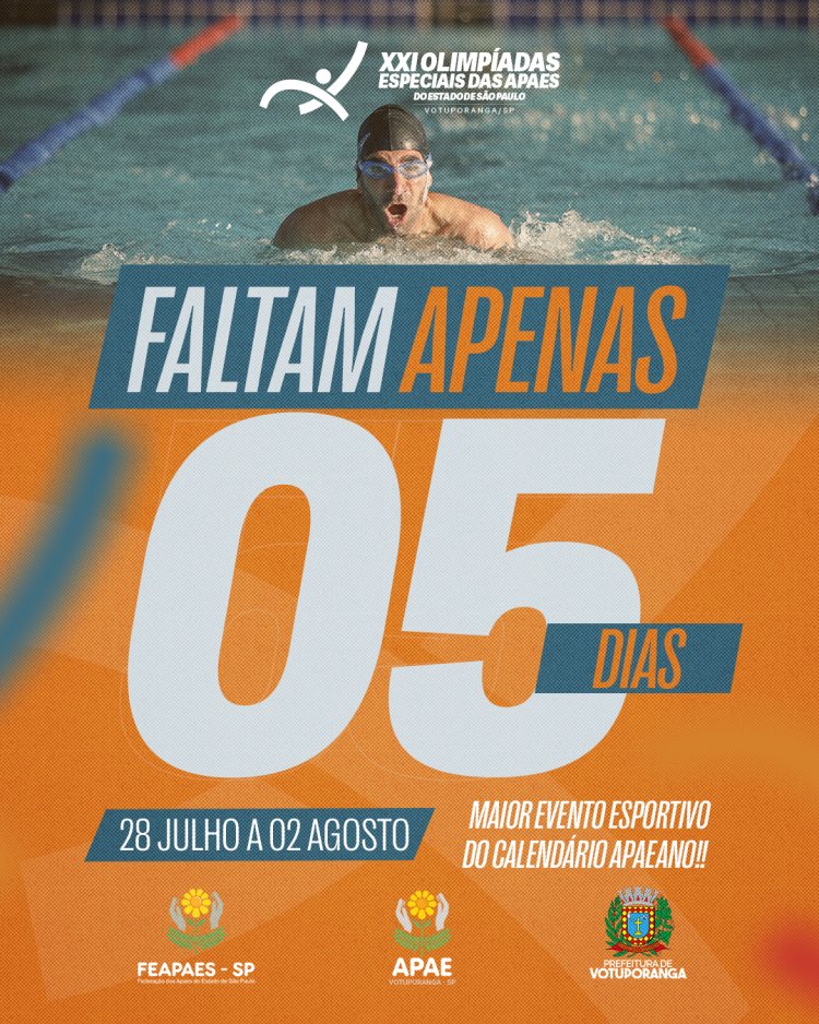 Faltam apenas 5 dias para as Olimpíadas Especiais das APAEs