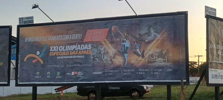 Olimpíadas das APAEs ganham visibilidade com campanha de outdoors em Votuporanga