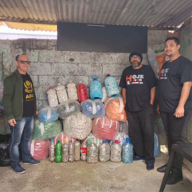 APAE de Mogi das Cruzes recebe doação de tampinhas e lacres da Associação Beneficente “Hoje Eu Fiz a Diferença”