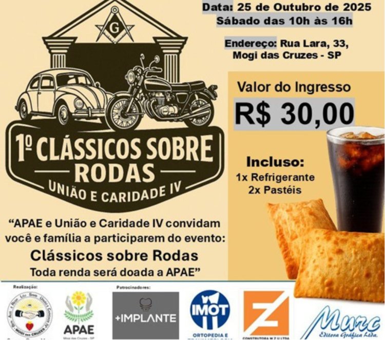 1º Clássicos Sobre Rodas une solidariedade e paixão por automobilismo em prol da APAE de Mogi das Cruzes