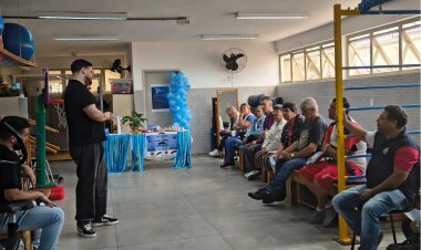 Ação de Novembro Azul do setor de Saúde mobiliza pais em roda de conversa sobre saúde integral do homem