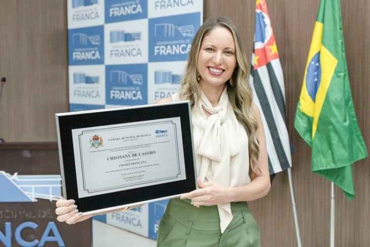 Presidente da FEAPAES-SP, Cristiany de Castro recebe título de Cidadã Francana em reconhecimento à sua trajetória na inclusão