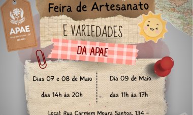 APAE de Mogi das Cruzes realiza XXVI Feira de Artesanato e Variedades em maio, com renda em prol da instituição