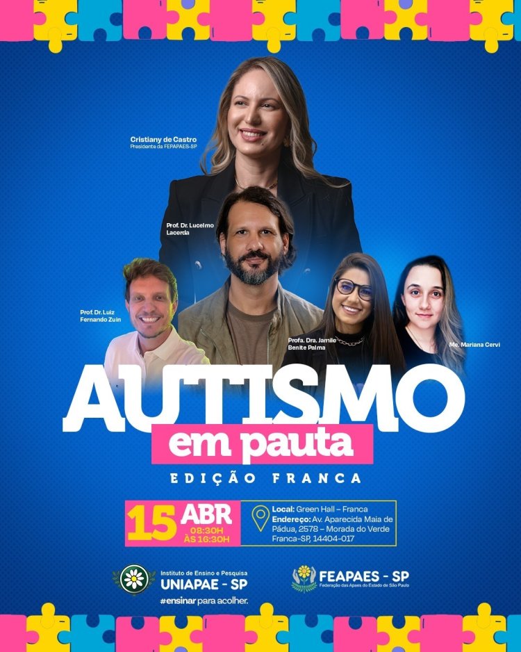 Faltam 7 dias: Autismo em Pauta já ultrapassa 600 inscritos e reforça sua grandiosidade no Estado de São Paulo