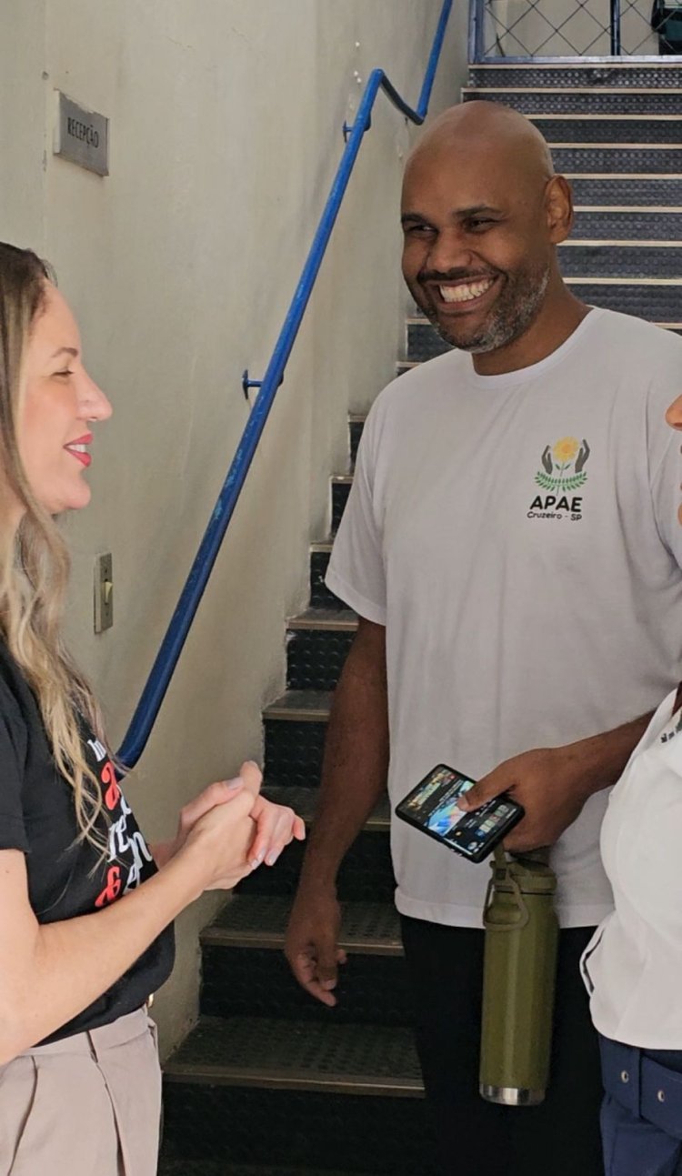 Presidente da FEAPAES-SP realiza visita técnica à APAE de Cruzeiro e reforça compromisso com o fortalecimento da rede