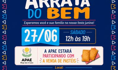 APAE de Mogi das Cruzes participa do Arraiá do Bem com venda de pastel neste sábado (27)