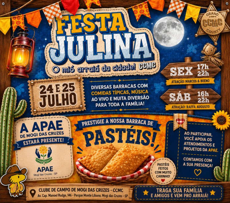 APAE de Mogi das Cruzes participa da Festa Julina do CCMC com barraca de pastéis