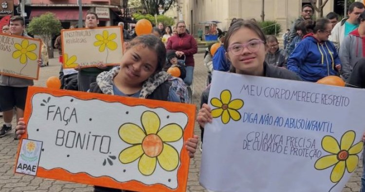 Passeata Faça Bonito, da APAE de Tatuí, reúne comunidade em defesa dos direitos de crianças e adolescentes