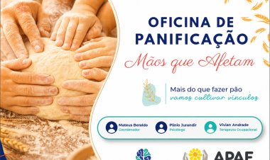 Oficina de Panificação promoverá acolhimento e convivência entre famílias da APAE de Mogi das Cruzes