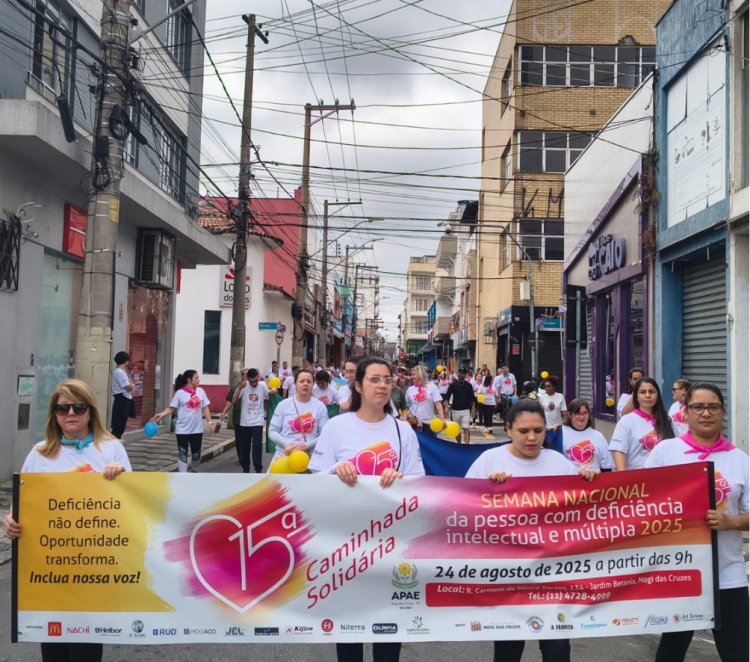 16ª Caminhada Solidária da APAE de Mogi das Cruzes abre inscrições e convida comunidade a caminhar pela inclusão