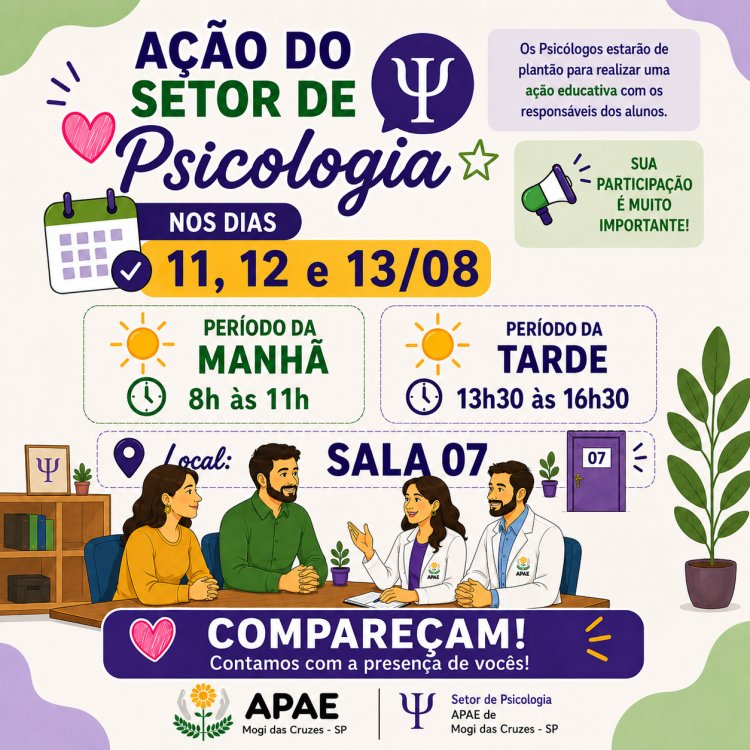 Setor de Saúde da APAE de Mogi promove ação de orientação às famílias