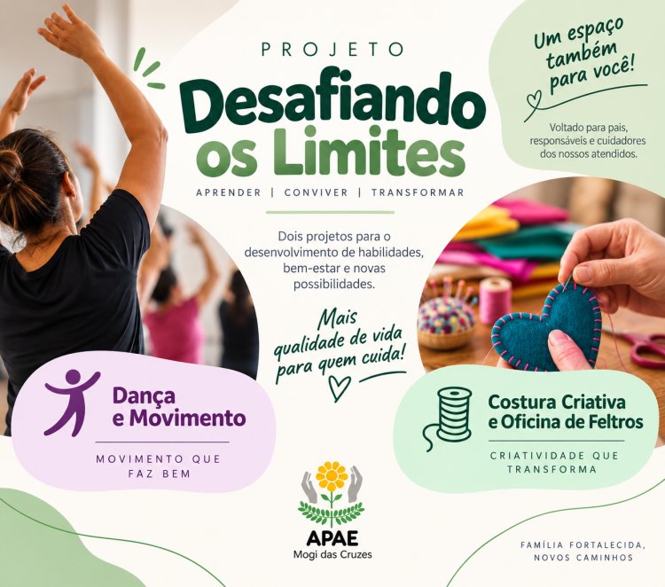 APAE de Mogi abre inscrições para projetos gratuitos de dança e artesanato voltados a familiares de atendidos