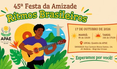 APAE de Mogi das Cruzes realiza 45ª Festa da Amizade com o tema “Ritmos Brasileiros” no dia 17
